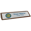 Genuine Walnut Desk Wedge with Full Color Name Plate
