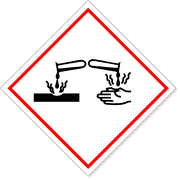 6" x 6" GHS Acid Corrosion Hazard Decal