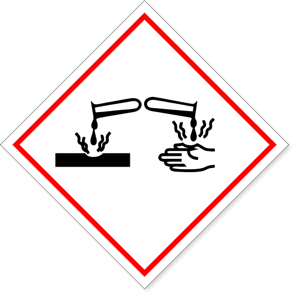 6" x 6" GHS Acid Corrosion Hazard Decal