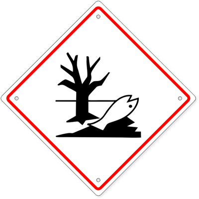 GHS Dangerous For Environment Plastic Sign | 10" x 10"