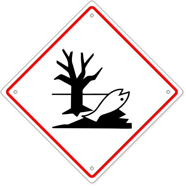 GHS Dangerous For Environment Plastic Sign | 10" x 10"