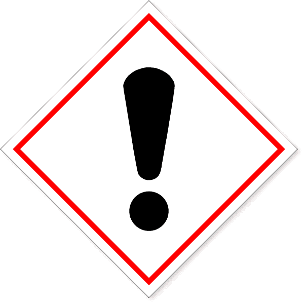 6" x 6" GHS Exclamation Mark Decal