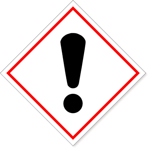 6" x 6" GHS Exclamation Mark Decal
