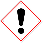 GHS Exclamation Mark Plastic Sign | 10" x  10"