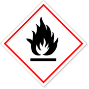 6" x 6" GHS Flammable Hazard Decal