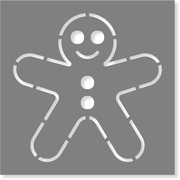 Choose Your Size Gingerbread Man Stencil