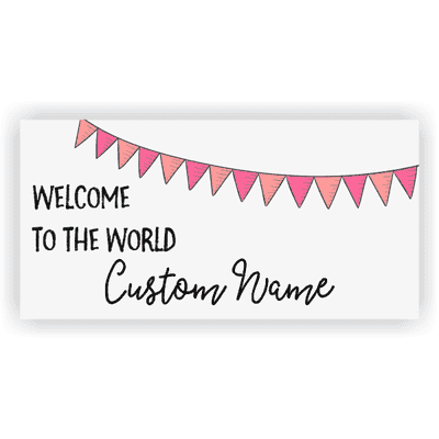 Girl Celebration Baby Shower Banner