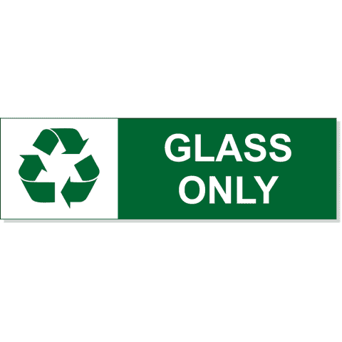 3" x 10 Glass Recycle Decal