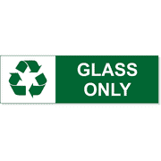 3" x 10 Glass Recycle Decal