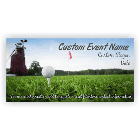 Golf Tournament 3" x 6" Banner