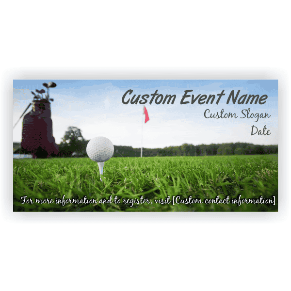 Golf Tournament 3" x 6" Banner