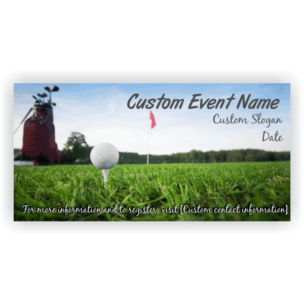 Golf Tournament 3" x 6" Banner