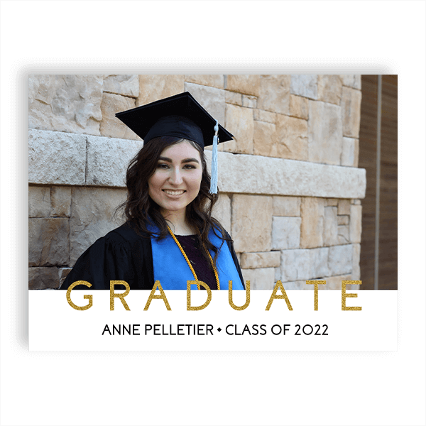Graduate in Gold Texture Graduation Yard Sign