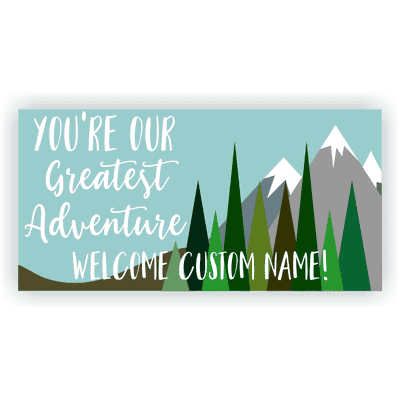 Greatest Adventure Baby Shower Banner