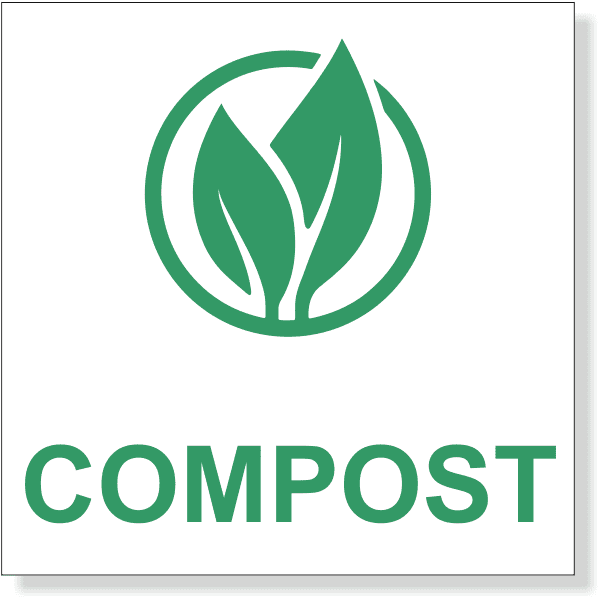 3" x 3" Green Compost Decal
