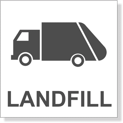 Grey Landfill Decal | 3" x 3"