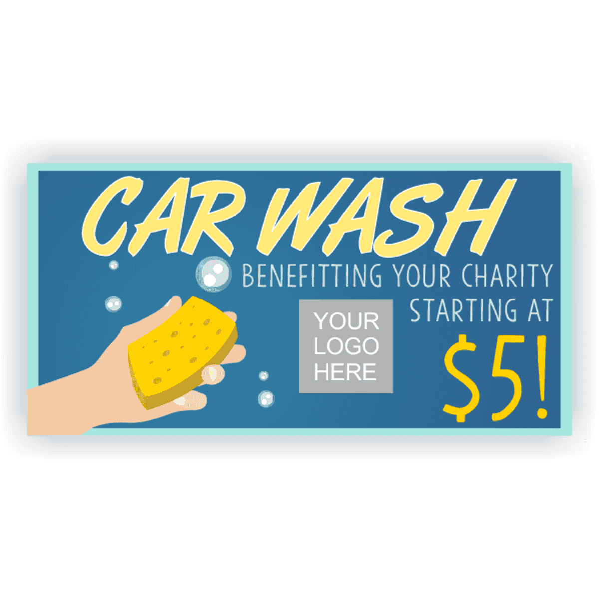 Hand Wash Car Wash Banner - 3' x 6'
