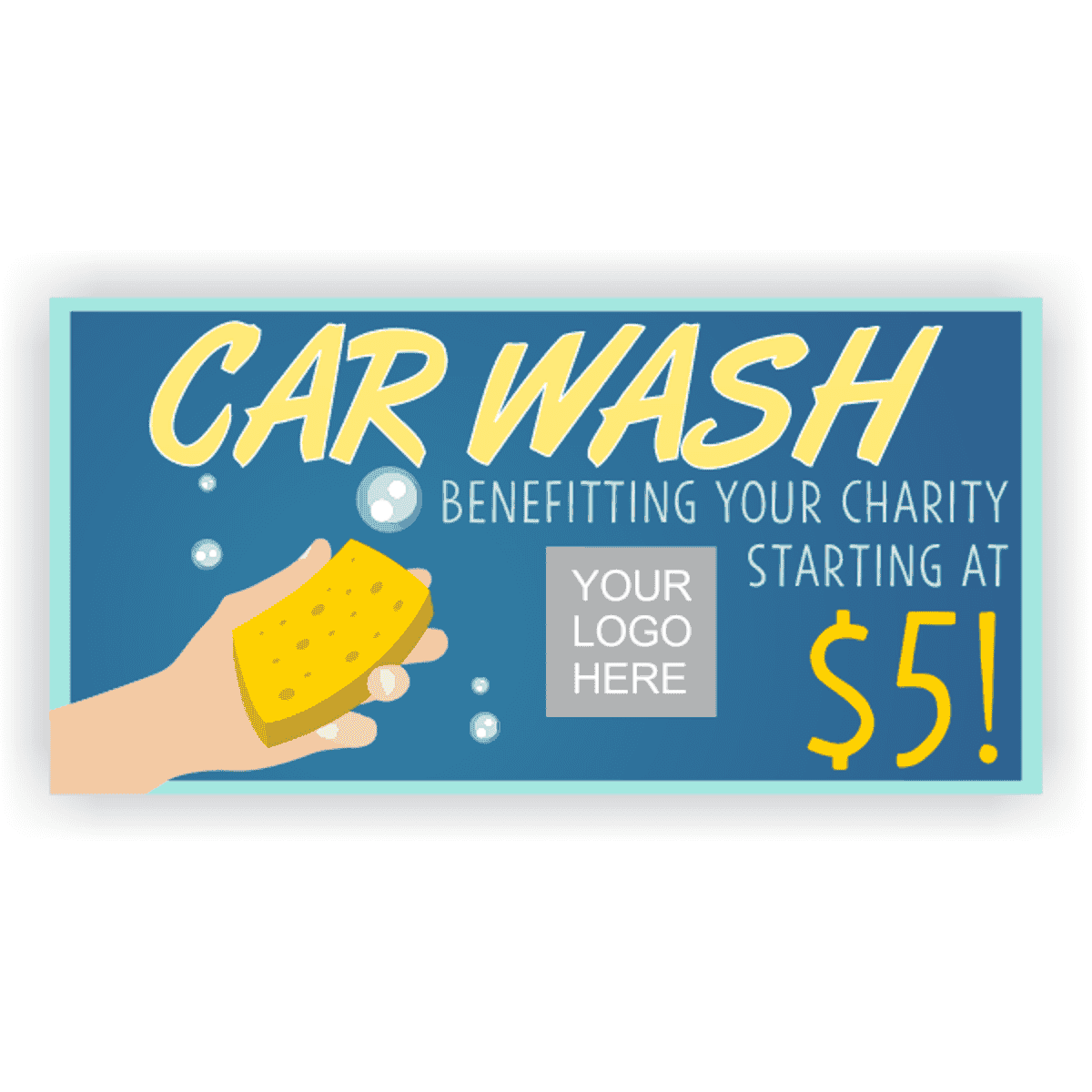 Hand Wash Car Wash Banner - 3' x 6'