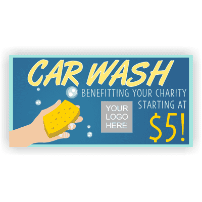 Hand Wash Car Wash Banner - 3' x 6'