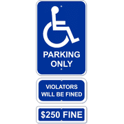 Handicap Parking Only Sign Bundle