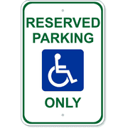 Handicap Reserved Parking 18" x 12" Aluminum Sign 