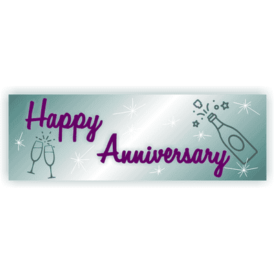 Happy Anniversary Banner | 2' x 6'