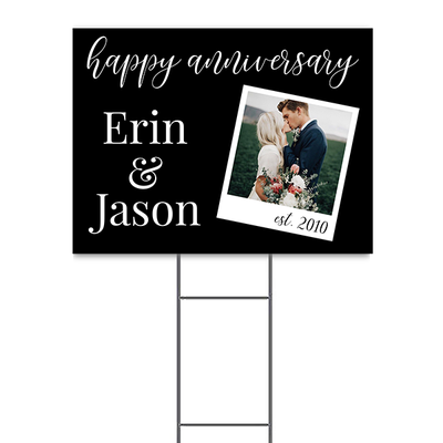 Anniversary Photo Yard Sign
