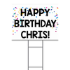 Happy Birthday Confetti Yard Sign