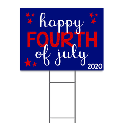Happy 4th of July Yard Sign