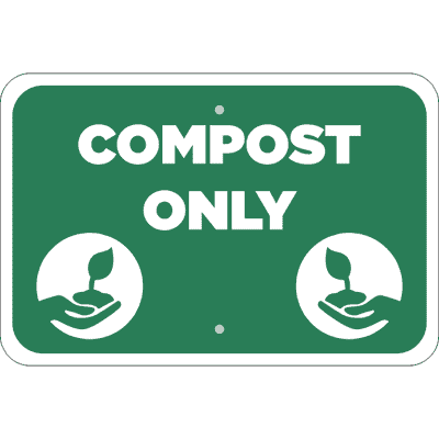 Horizontal Compost Only Conserve Sign