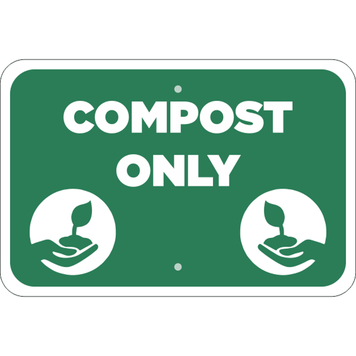 Horizontal Compost Only Conserve Sign