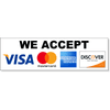 Horizontal Credit Card Accepted Decal | 3" x 10"