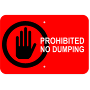 Horizontal Dumping Prohibited Sign