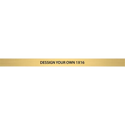 Horizontal Engraved 1" x 16" Heavy Brass Signs - alternate view