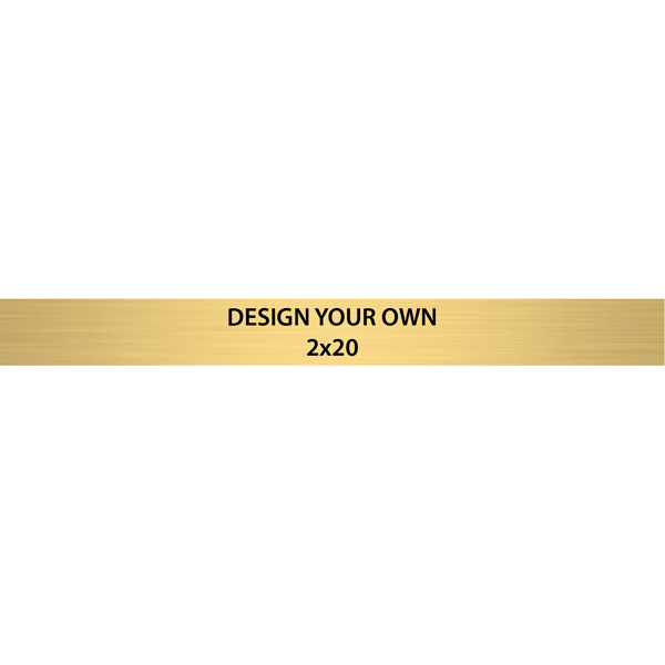 Horizontal Engraved Heavy Brass Signs 2" x 20"