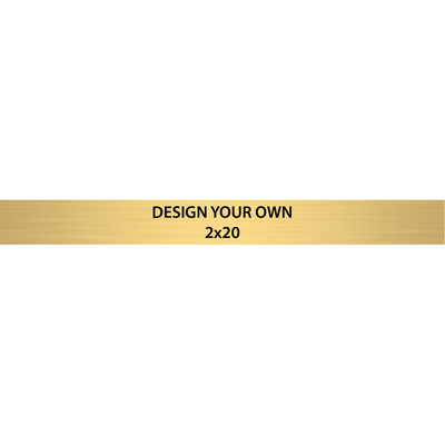 Horizontal Engraved 2" x 20" Heavy Brass Signs - alternate view