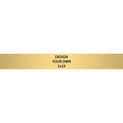 Horizontal Engraved 3" x 24" Heavy Brass Signs - alternate view