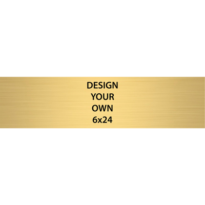 Horizontal Engraved 6" x 24" Heavy Brass Signs - alternate view