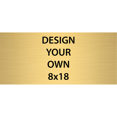 Horizontal Engraved 8" x 18" Heavy Brass Signs - alternate view