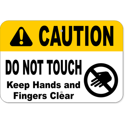 Horizontal Keep Clear Do Not Touch Aluminum Sign | 12" x 18"