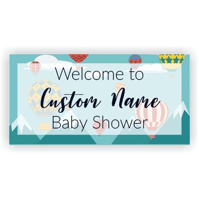 Hot Air Balloons Shower Banner