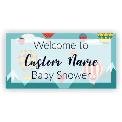 Hot Air Balloons Shower Banner