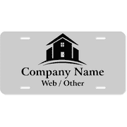 House Icon Real Estate Custom Front License Plate