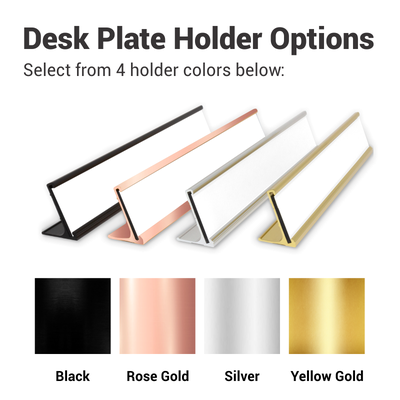 Procrastinator Full Color Plastic Funny Desk Plate with Aluminum Holder - alternate view