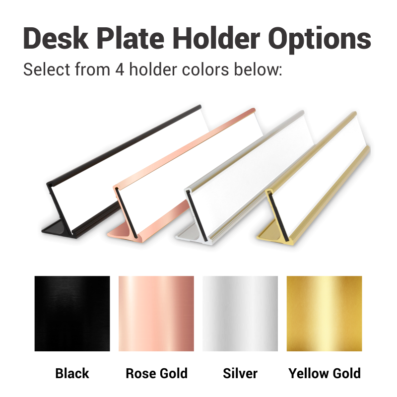 4 Color Choices For Desk Plate Holders