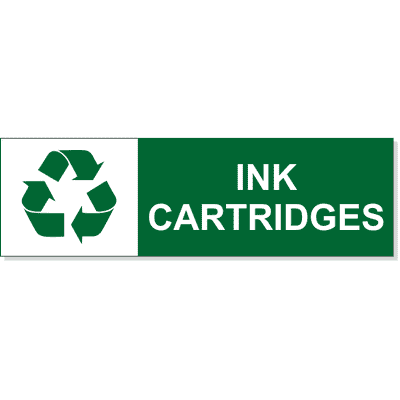 Ink Cartridge Recycle Decal | 3" x 10"