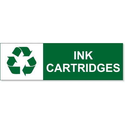 Ink Cartridge Recycle Decal | 3" x 10"