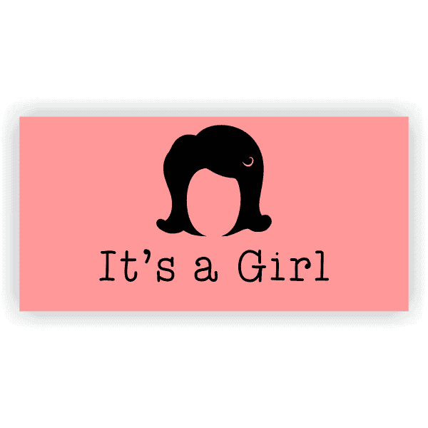 Its A Girl Wig Banner - 2' x 4'