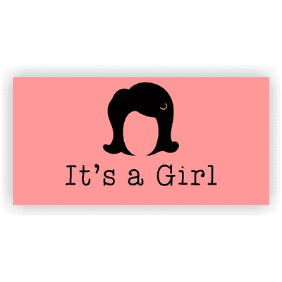Its A Girl Wig Banner - 2' x 4'