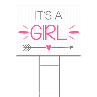 It's A Girl Yard Sign